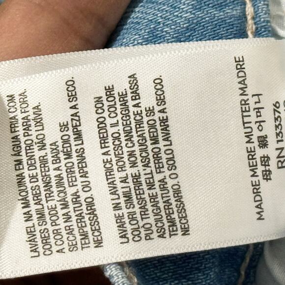 Mother The Rambler Zip Ankle Jeans Wide Straight Leg Going Dutch Blue 34 NWT - Picture 9 of 11